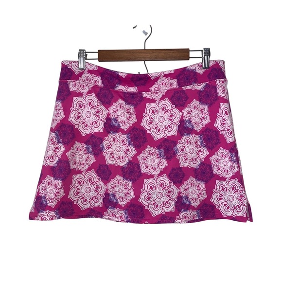 Tranquility by Colorado Clothing Pants - Tranquility by Colorado Clothing Pink Floral Mandala Athletic Skort Sz Lg